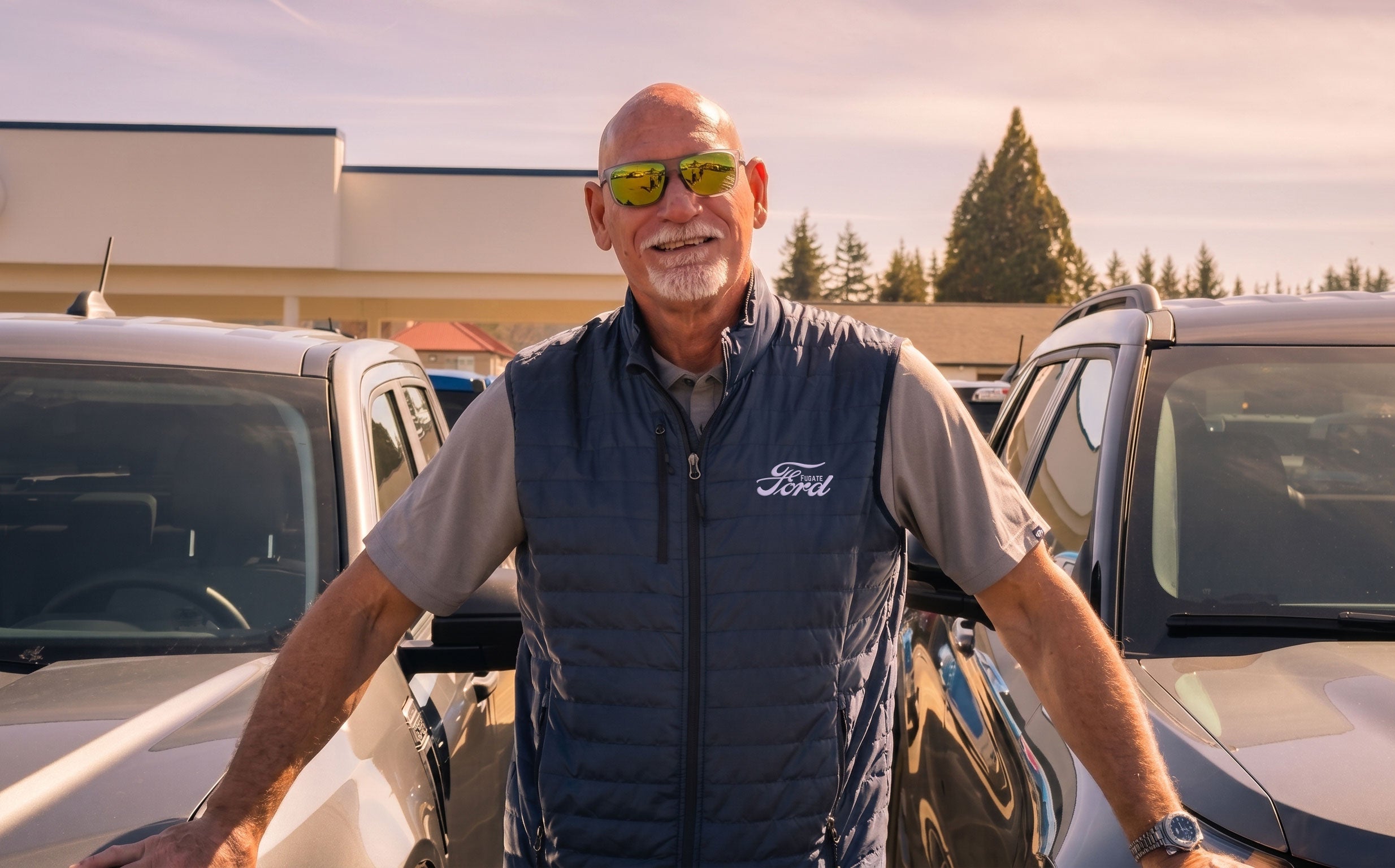 Jay Buhner at Fugate Ford with Mount Rainier in the background