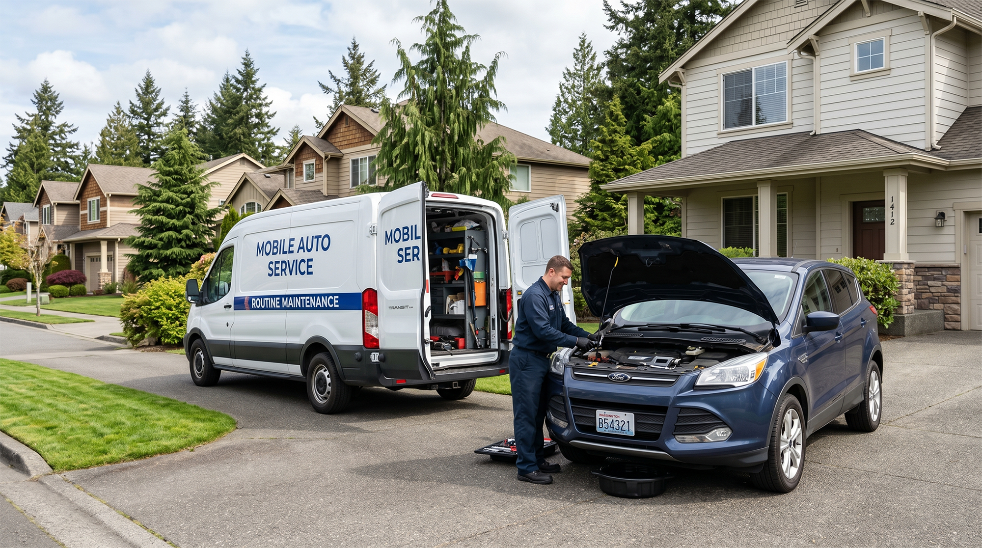 Ford Mobile Service appointment at a customer's location